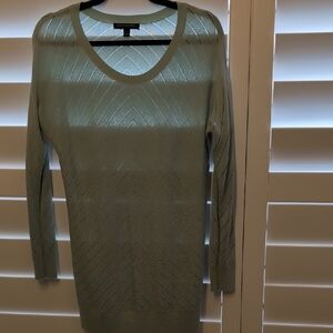 Banana Republic Mint Green Sweater, silk blend, perforated, size S